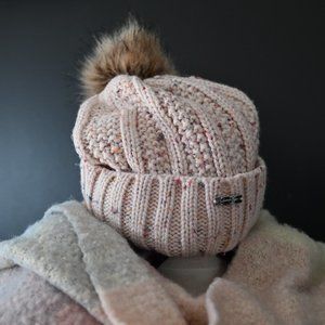 Jessica Simpson, tuque rose doux, taille OS femme